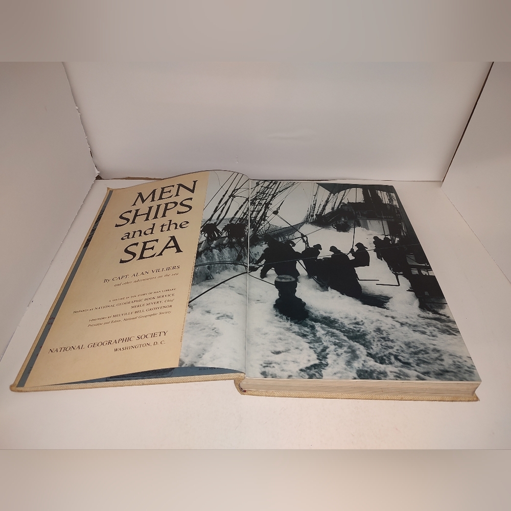Men Ships The Sea Book Captain Villiers National Geographic Society 1962
